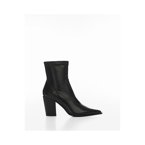 MANGO Womens Pointy Elasticated Ankle Boots