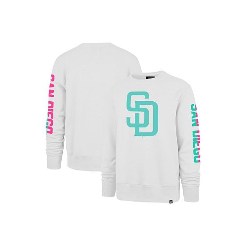 47 Brand Mens White San Diego Padres City Connect Legend Headline Pullover Sweatshirt