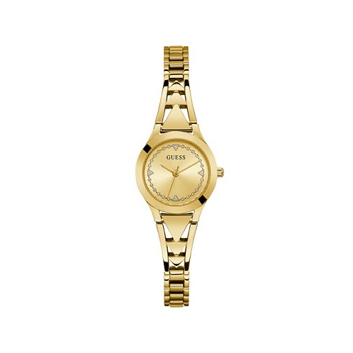 GUESS Womens Analog Gold-Tone Stainless Steel Watch 26mm