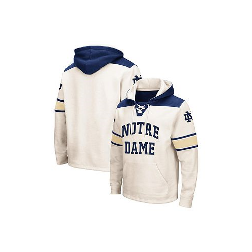 Colosseum Mens Cream Notre Dame Fighting Irish 2.0 Lace-Up Pullover Hoodie