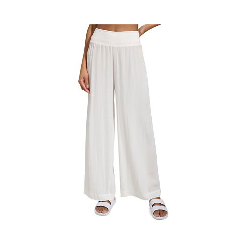 DKNY Womens Smocked-Waist Cover-Up Pull-On Pants