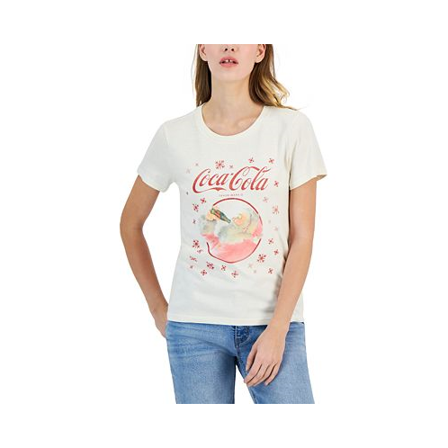 Lucky Brand Womens Coke Santa Snow Crewneck T-Shirt