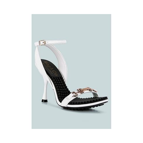 Rag & Co DAENERYS Womens Horsebit Embellished Sandals