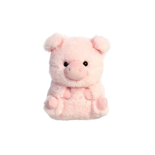 Aurora Mini Prankster Pig Rolly Pet Round Plush Toy Pink 5