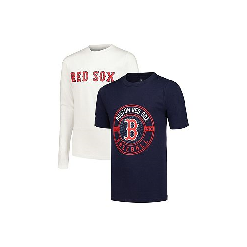 Stitches Big Boys Navy White Boston Red Sox T-shirt Combo Set
