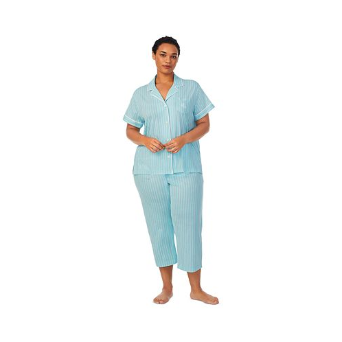 POLO Ralph Lauren Plus Size 2-Pc. Printed Capri Pajamas Set