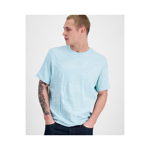 A|X Armani Exchange Mens Regular-Fit Textured Logo Graphic T-Shirt