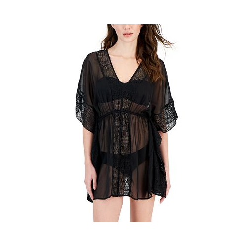 Miken Womens Lace-Trim Cover-Up Tunic