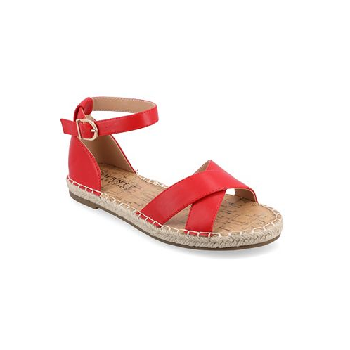 Journee Collection Womens Lyddia Espadrille Flat Sandals