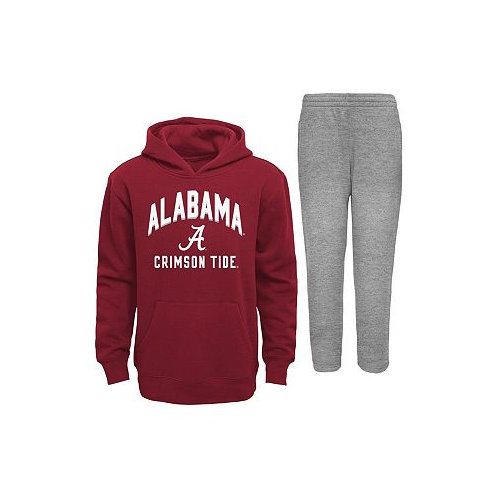 Outerstuff Toddler Boys Crimson Gray Alabama Crimson Tide Play-By-Play Pullover Fleece Hoodie and Pants Set