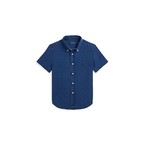 Polo Ralph Lauren Toddler and Little Boys Cotton Seersucker Short Sleeve Shirt