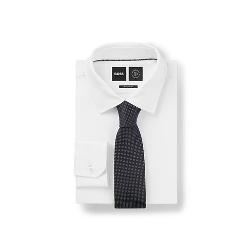 Hugo Boss Mens Micro Pattern Silk-Jacquard Tie