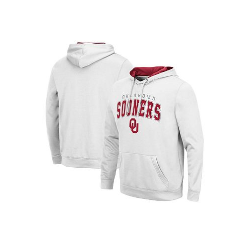 Colosseum Mens White Oklahoma Sooners Resistance?Pullover Hoodie