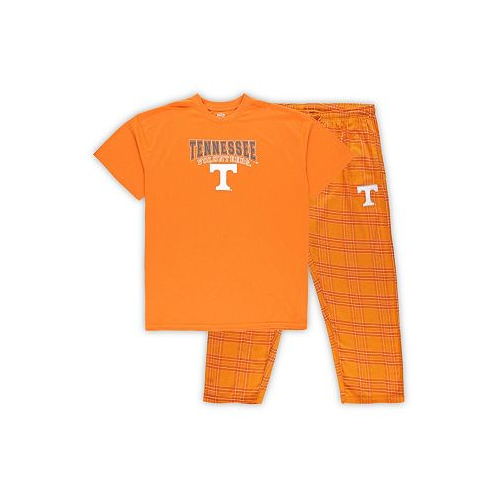 Profile Mens Tennessee Orange White Tennessee Volunteers Big and Tall 2-Pack T-shirt and Flannel Pants Set