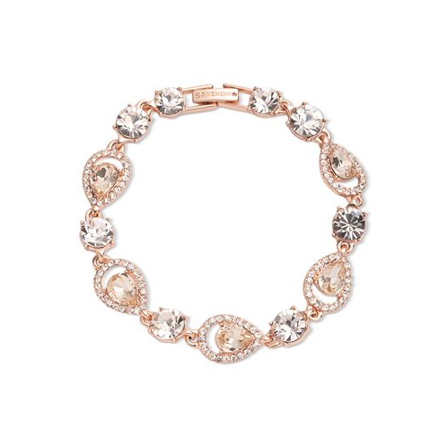 Givenchy Rose Gold-Tone Mixed Crystal Flex Bracelet