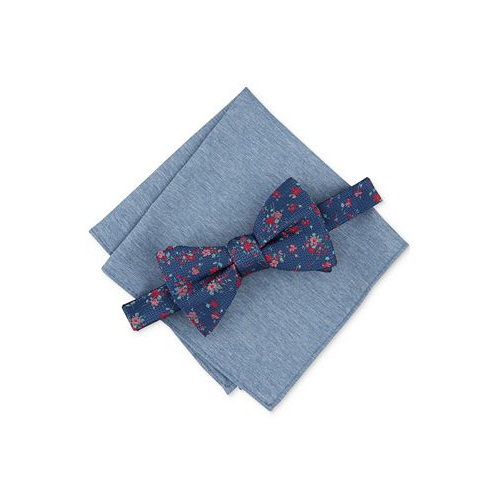 Bar III Mens Lance Floral Bow Tie & Pocket Square Set