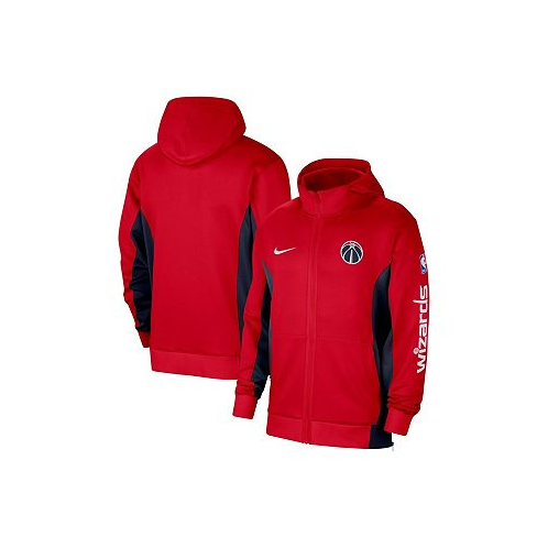 Nike Mens Red Washington Wizards 2023/24 Authentic Showtime Full-Zip Hoodie