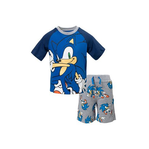 Sega Sonic the Hedgehog Boys Graphic T-Shirt and French Terry Shorts Set Toddler| Child