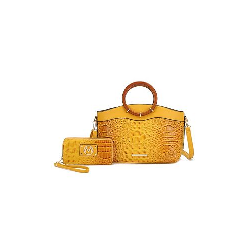 MKF Collection Phoebe Crocodile-Embossed Tote with Wristlet Wallet Bag by Mia K