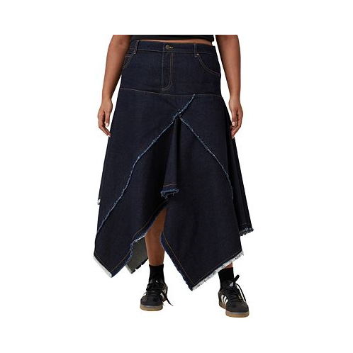 COTTON ON Womens Harper Denim Midi Skirt