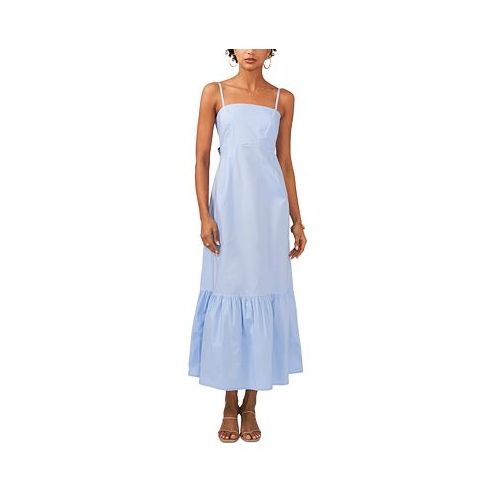 CeCe Womens Bow Back Sleeveless Cotton Maxi Dress