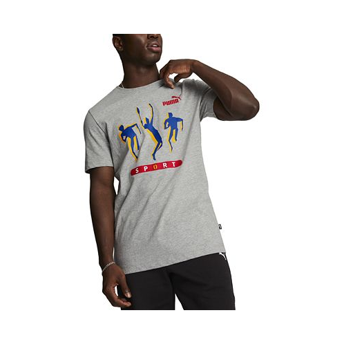 Puma Mens Vintage Sport Regular-Fit Logo Graphic T-Shirt