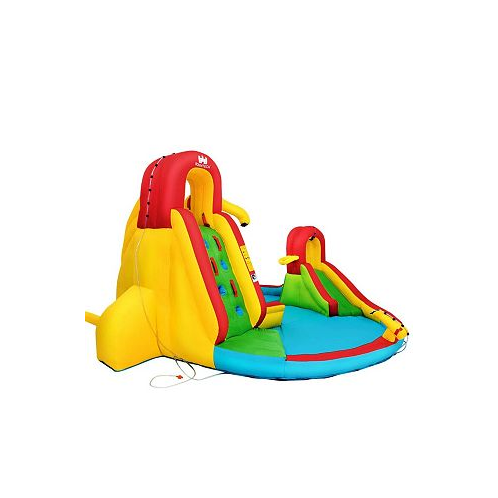 SUGIFT Kids Inflatable Water Slide Bounce House with Climbing Wall and Pool Without Blower