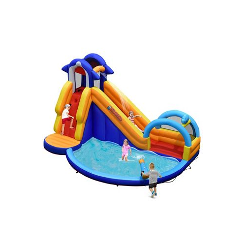 SUGIFT Inflatable Bouncy House with Slide and Splash Pool without Blower