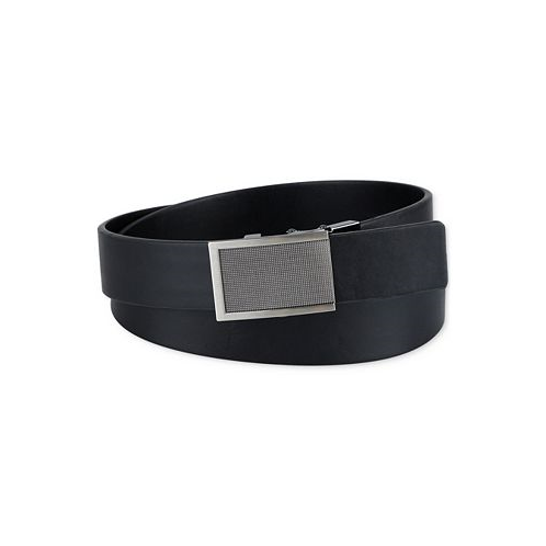 Exact Fit Mens Faux-Leather Track Lock Belt