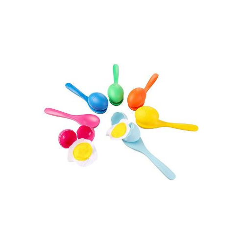 KOVOT Egg & Spoon Race Game Set - 6 Spoons and Eggs with Soft Yolk - Multicolor