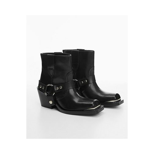 MANGO Womens Buckle Ankle Boots