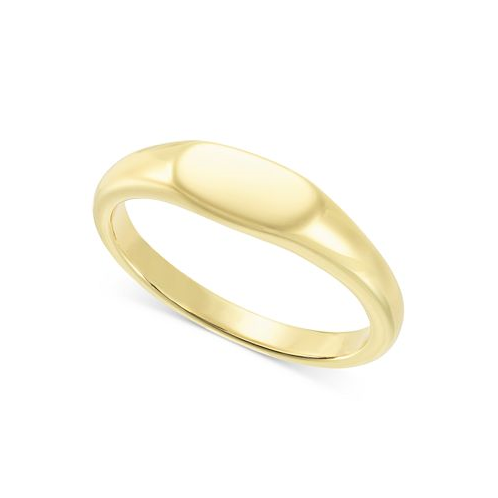 On 34th Gold-Tone Signet Ring