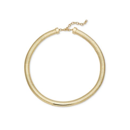 On 34th Coiled Chain Collar Necklace 17 + 2 extender