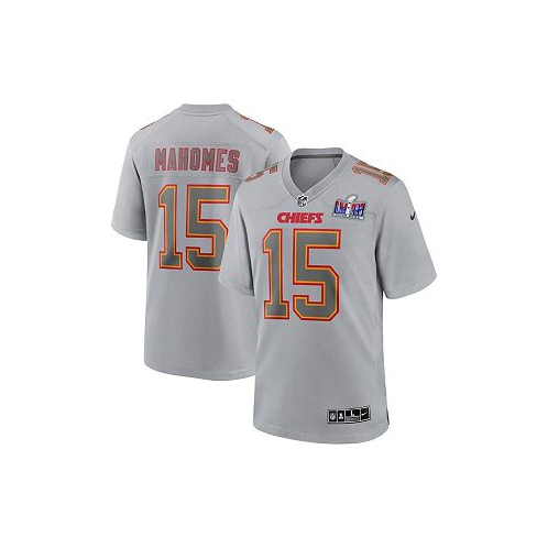 Nike Mens Patrick Mahomes Gray Kansas City Chiefs Super Bowl LVIII Atmosphere Fashion Game Jersey