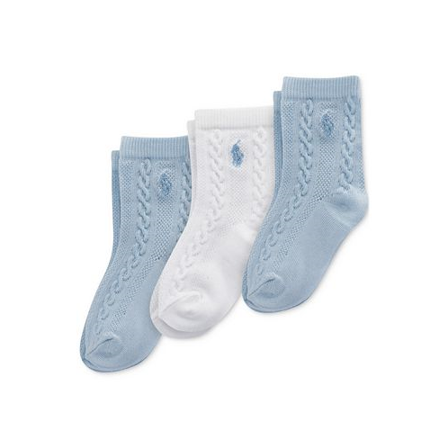 Polo Ralph Lauren Baby Boys 3-Pk. Cable-Knit Socks