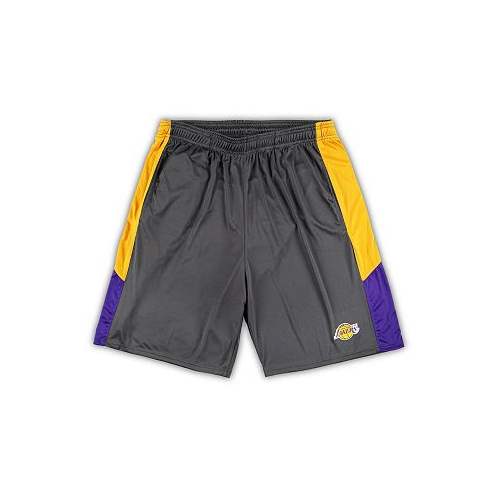 Fanatics Mens Gray Los Angeles Lakers Big and Tall Shorts