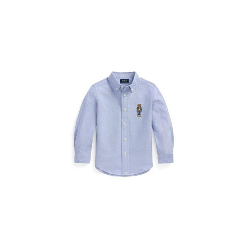 Polo Ralph Lauren Toddler and Little Boys Polo Bear Cotton Oxford Shirt
