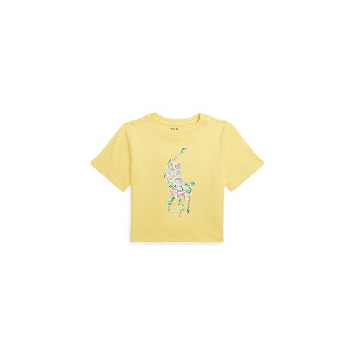 Polo Ralph Lauren Toddler and Little Girls Floral Big Pony Cotton Jersey Boxy T-shirt