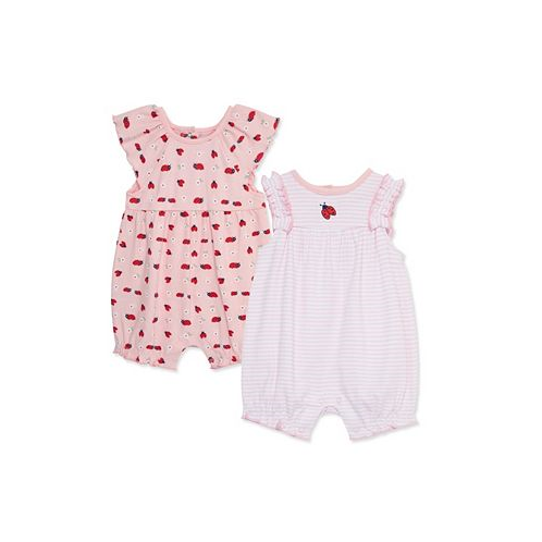 Little Me Baby Girls Ladybug 2 Pack Rompers