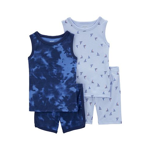 Carters Toddler Boys Matching Pajama Set 4 Piece Set