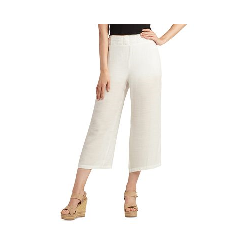 BCX Juniors Ruched-Front Wide-Leg Pull-On Cropped Pants