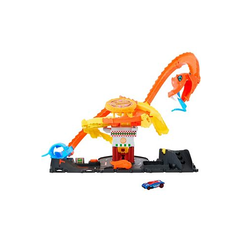 Hot Wheels City Pizza Slam Cobra Attack Playset with 1:64 Scale Toy Car