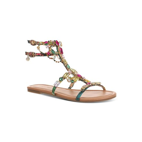 Thalia Sodi Womens Jenesis Embellished Flat Sandals