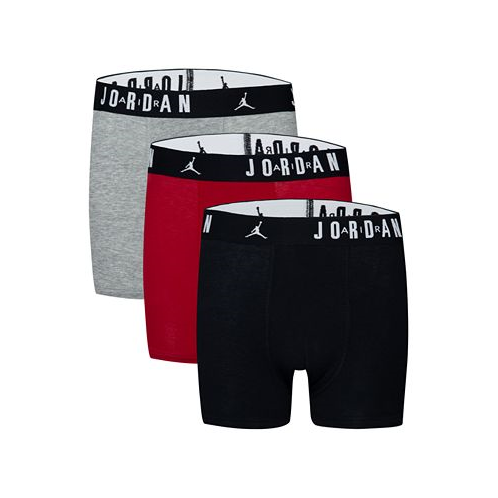 Jordan Big Boys Flight Dri-Fit Cotton Core Boxer Briefs Pack of 3