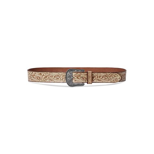 POLO Ralph Lauren Womens Tooled Burnished Leather Belt