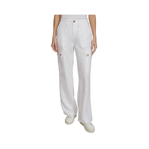 Tommy Hilfiger Womens Solid Festival Cargo Pants