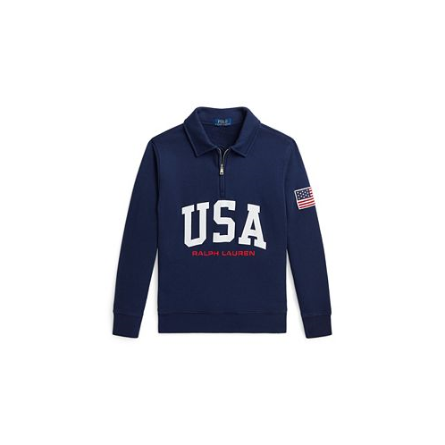 Polo Ralph Lauren Big Boys USA Terry Quarter-Zip Sweatshirt