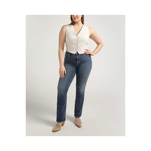Silver Jeans Co. Plus Size Avery High Rise Slim Bootcut Luxe Stretch Jeans
