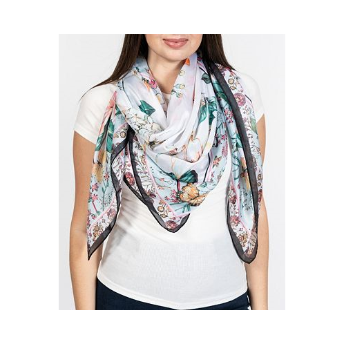 Vince Camuto Womens Lily Floral Square Scarf