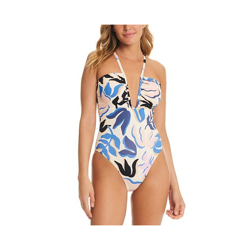 Red Carter Womens U-Wire Printed One-Piece Swimsuit